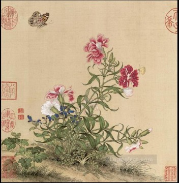 Lang mariposa brillante en f chino tradicional Pinturas al óleo